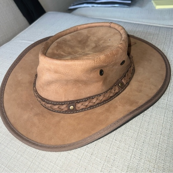 Barmah Hats Squashy Brown Genuine Cattle Leather Made In Australia Size Small - Picture 2 of 7